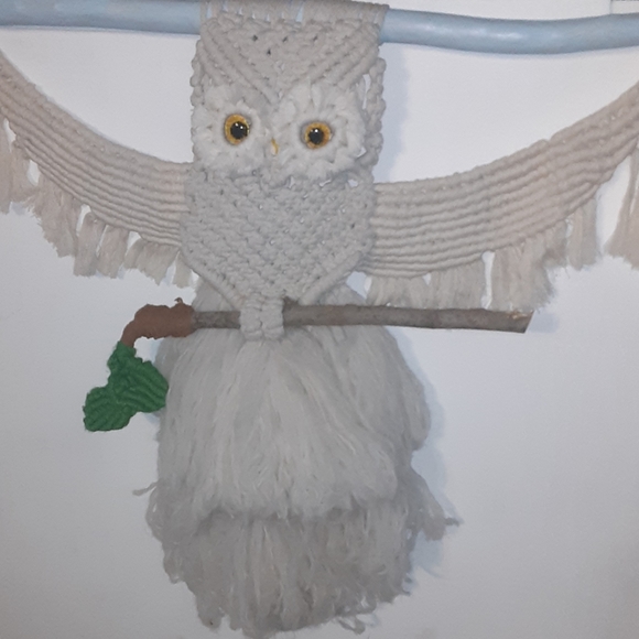 Macrame large owl - Picture 4 of 4